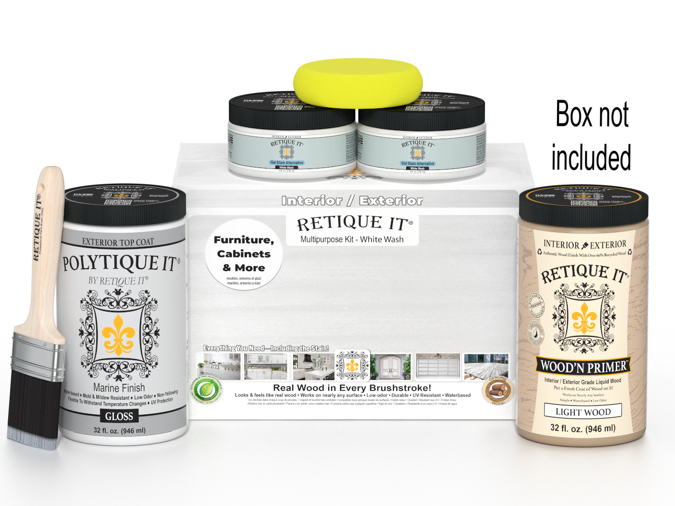 Multi-purpose Smooth Finish Kit (Large) - White Wash - Exterior Top Coat