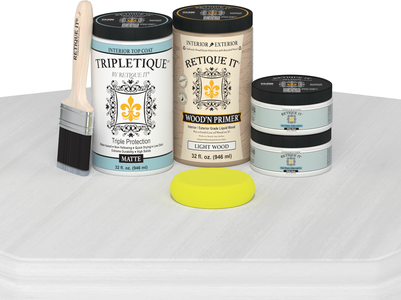 Multi-purpose Smooth Finish Kit (Large) - White Wash - Interior Top Coat
