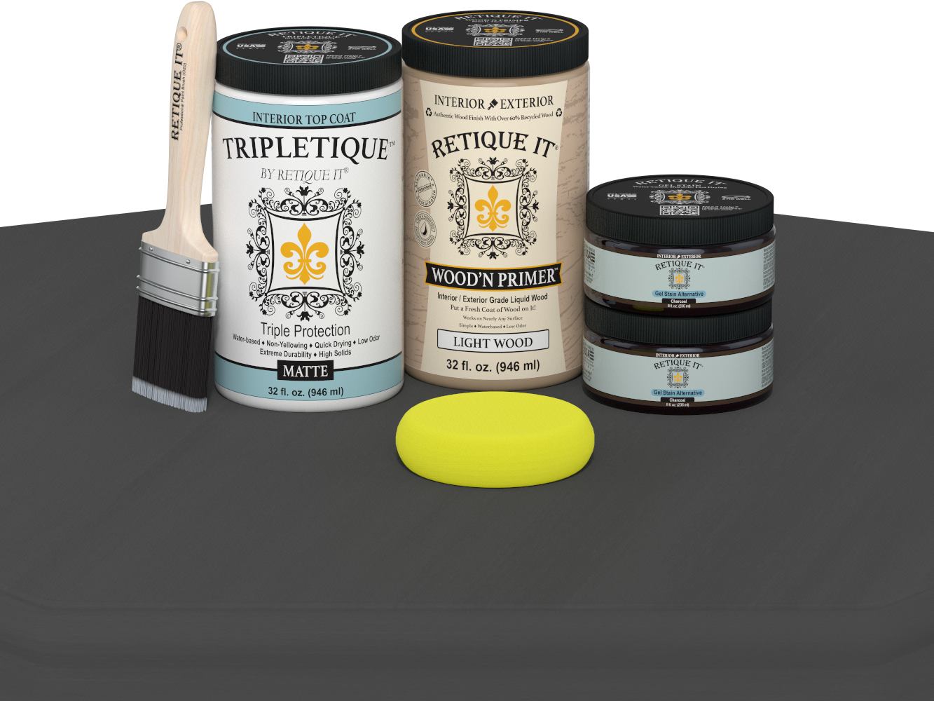 Multi-purpose Smooth Finish Kit (Large) - Charcoal - Exterior Top Coat