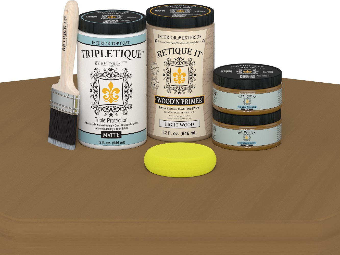 Multi-purpose Smooth Finish Kit (Large) - Pecan - Exterior Top Coat
