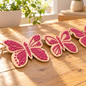 DecoArt Bloom Texture Paint in Desert Petal, textured paint finish on a decorative surface