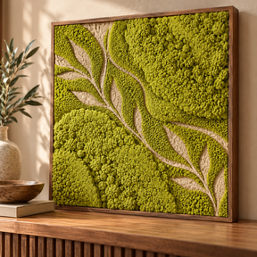 DecoArt Bloom Texture Paint in Acid Moss displayed on textured home decor surface