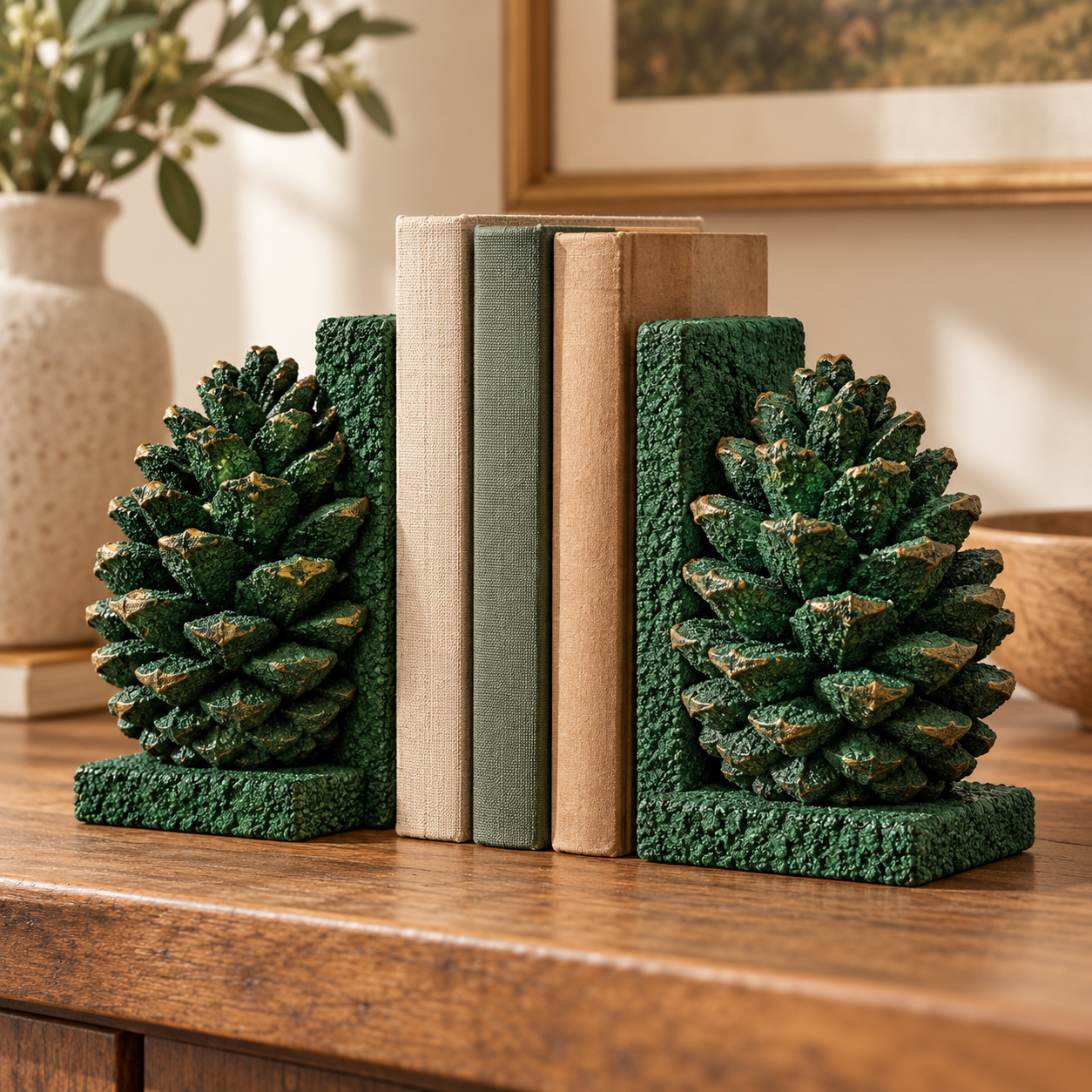DecoArt Bloom Texture Paint in Emerald Forest used on home decor accent piece