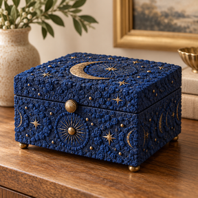 DecoArt Bloom Texture Paint in Prussian Depths used for textured home decor accents