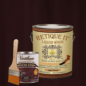 Liquid Wood Kit - Black Cherry Oil-based Stain - Retique It®