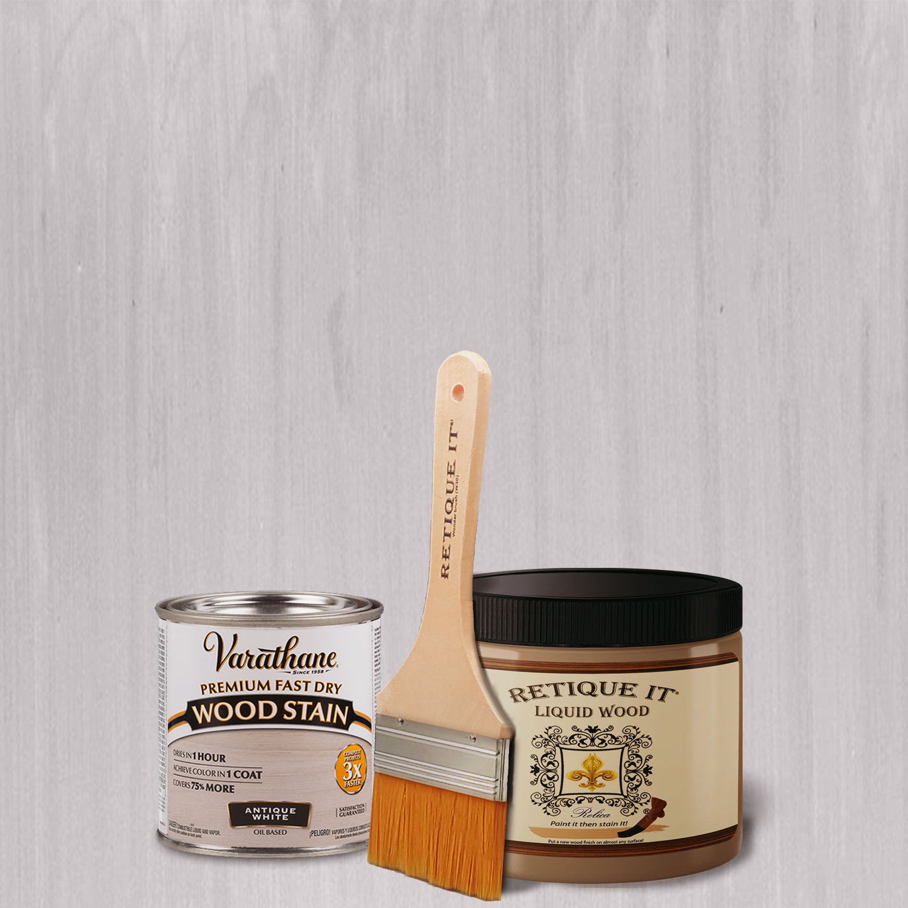 Liquid Wood Kit - Antique White Oil-based Stain - Retique It®
