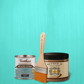 Liquid Wood Kit - Vintage Aqua Oil-based Stain - Retique It®