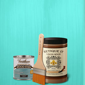 Liquid Wood Kit - Vintage Aqua Oil-based Stain - Retique It®