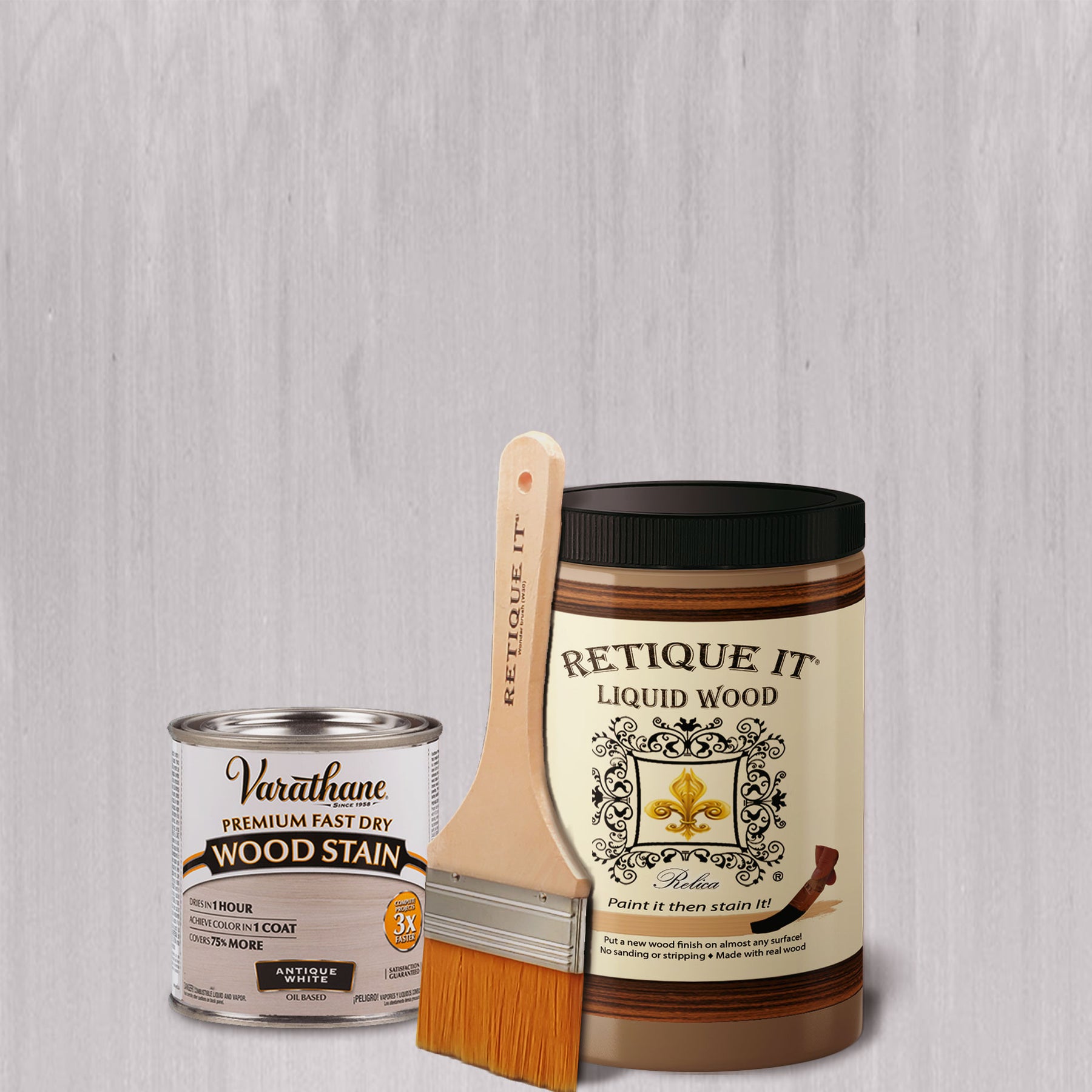 Liquid Wood Kit - Antique White Oil-based Stain - Retique It®